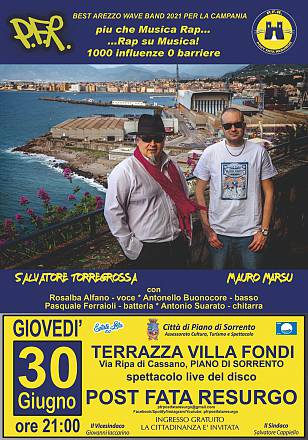 30 giugno - pfr in concerto a villa fondi, piano di sorrento